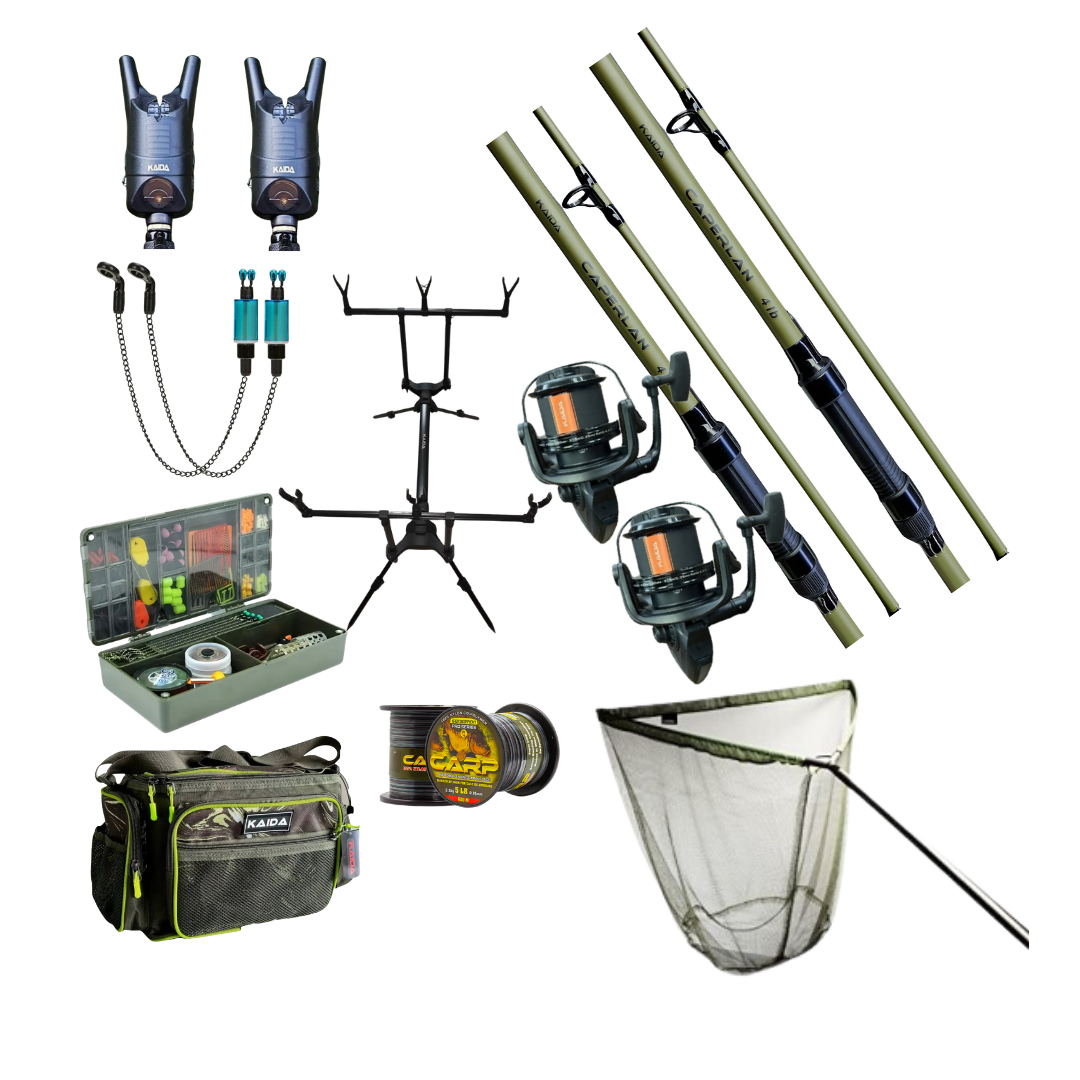 Beginner Starter Kit - Specimen Carp Fishing (2 Rod Set up)