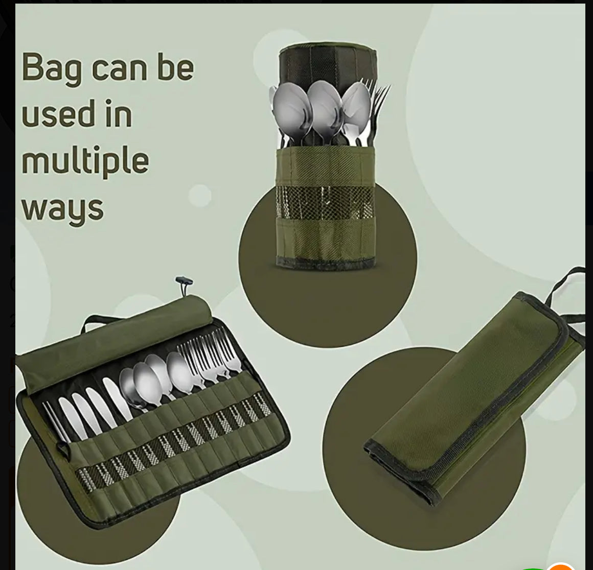 Outdoor Camping Utensil Sleeve