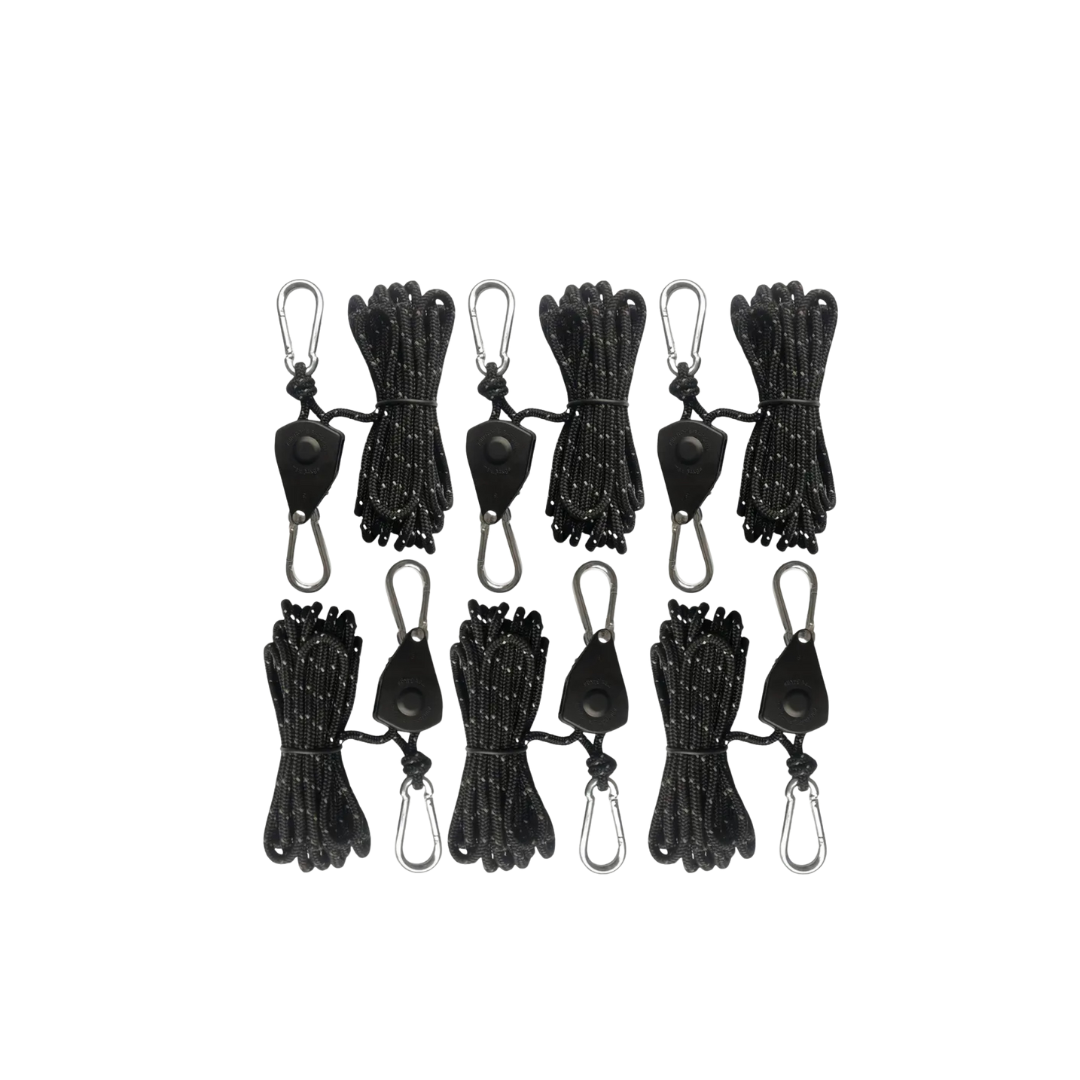6-Piece Camping Rope (Metal Pulley)