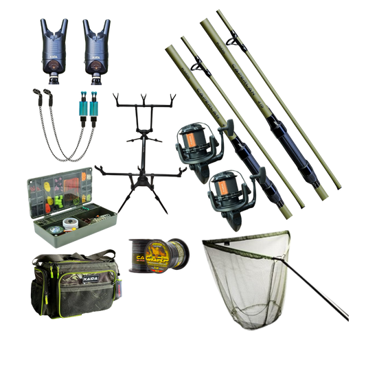 Beginner Starter Kit - Specimen Carp Fishing (2 Rod Set up)