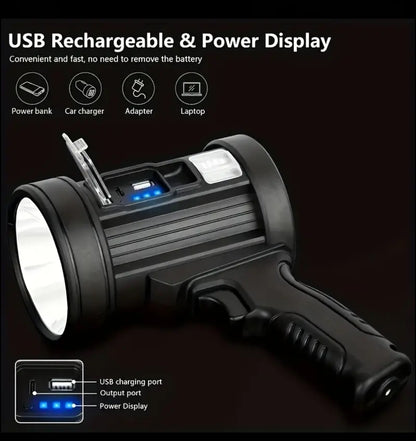Rechargeable Torch with USB Ports
