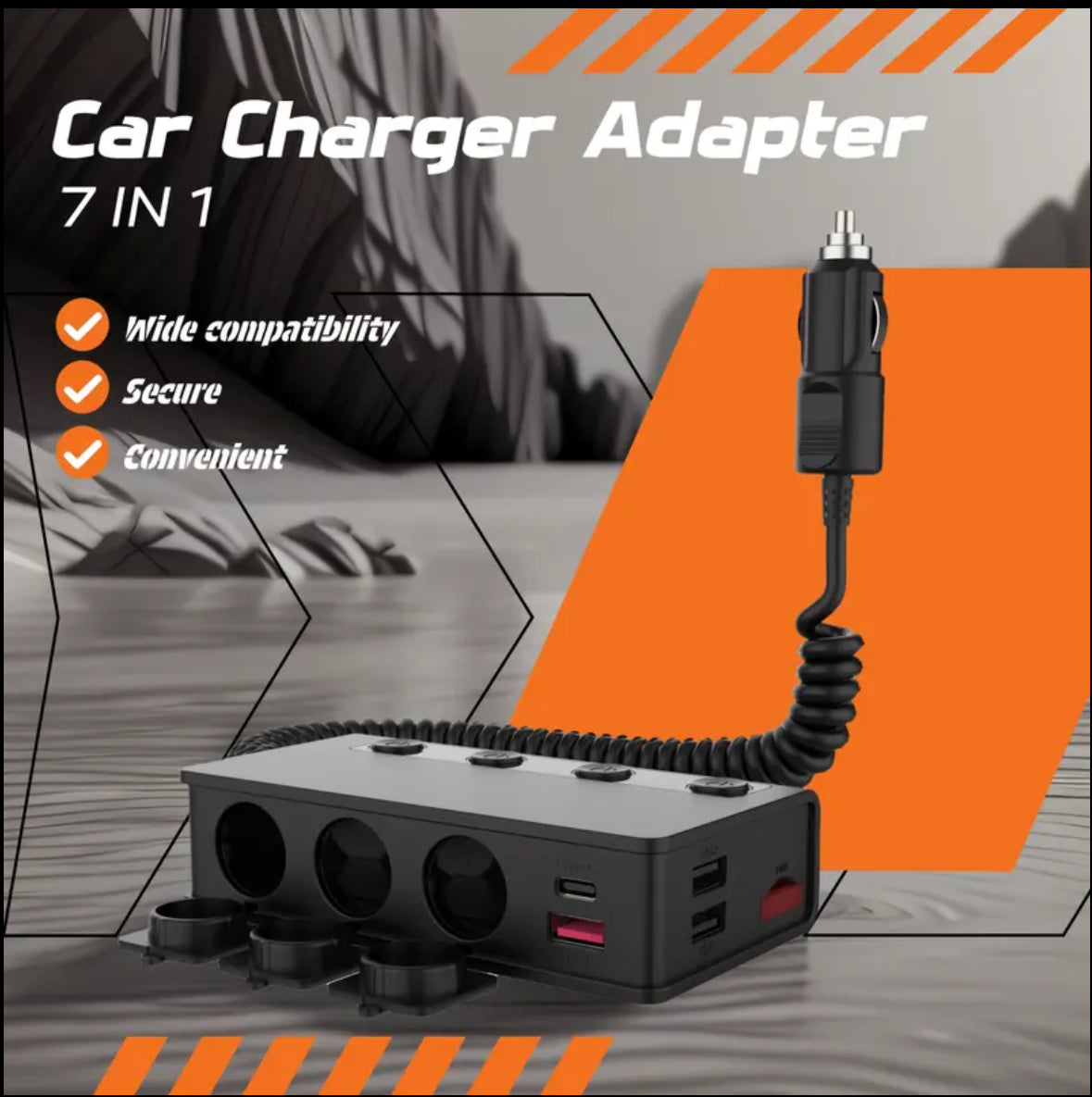 7-in-1 Car Charger Adapter